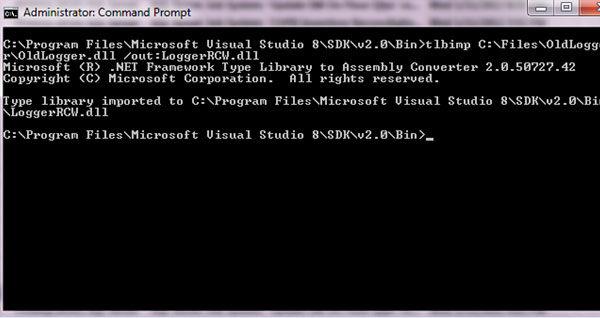 Using the tlbimp.exe to create the RCW.