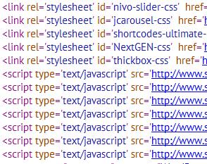 List of HTTP requests from view source