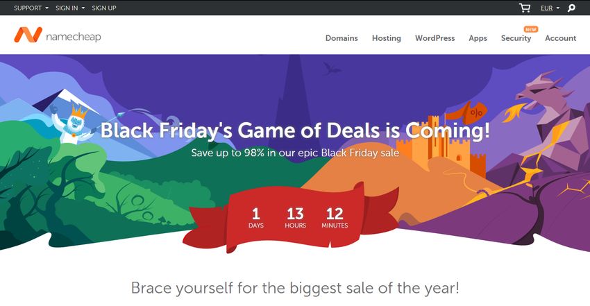NameCheap Black Friday 2018