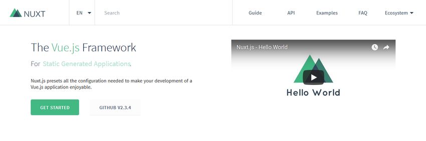 Nuxt.js framework