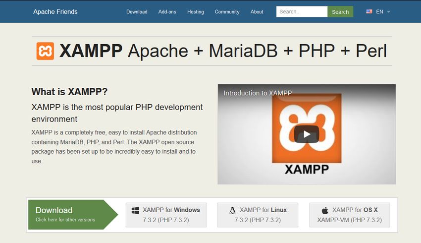 XAMPP Homepage