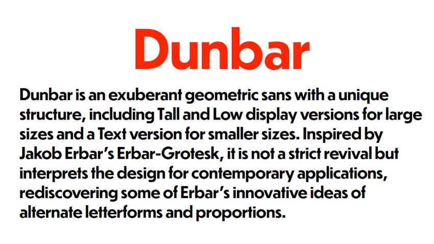 Dunbar Variable Font