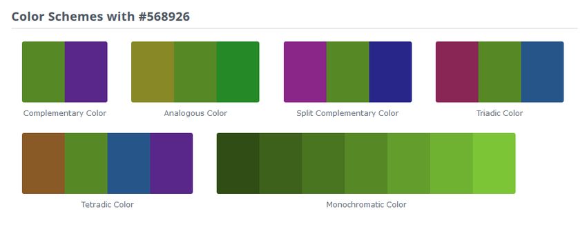 Complementary colors of hero button