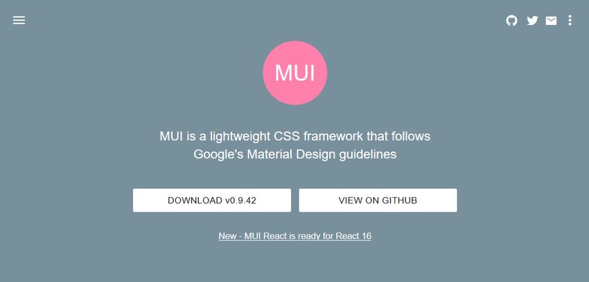 MUI CSS UI comonent library