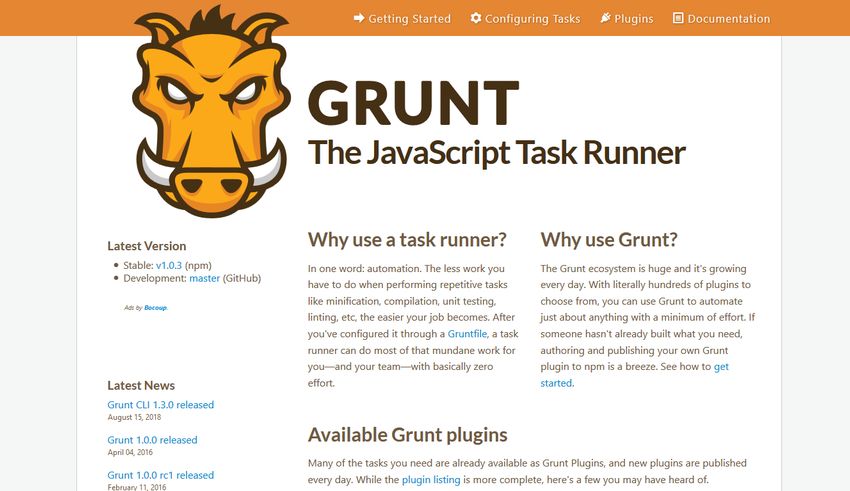 Grunt task runner